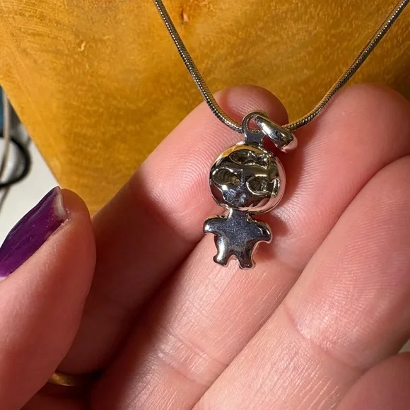 Cute Black Penguin Crystal Pendant Necklace - Women Jewelry - Picture 2 of 3